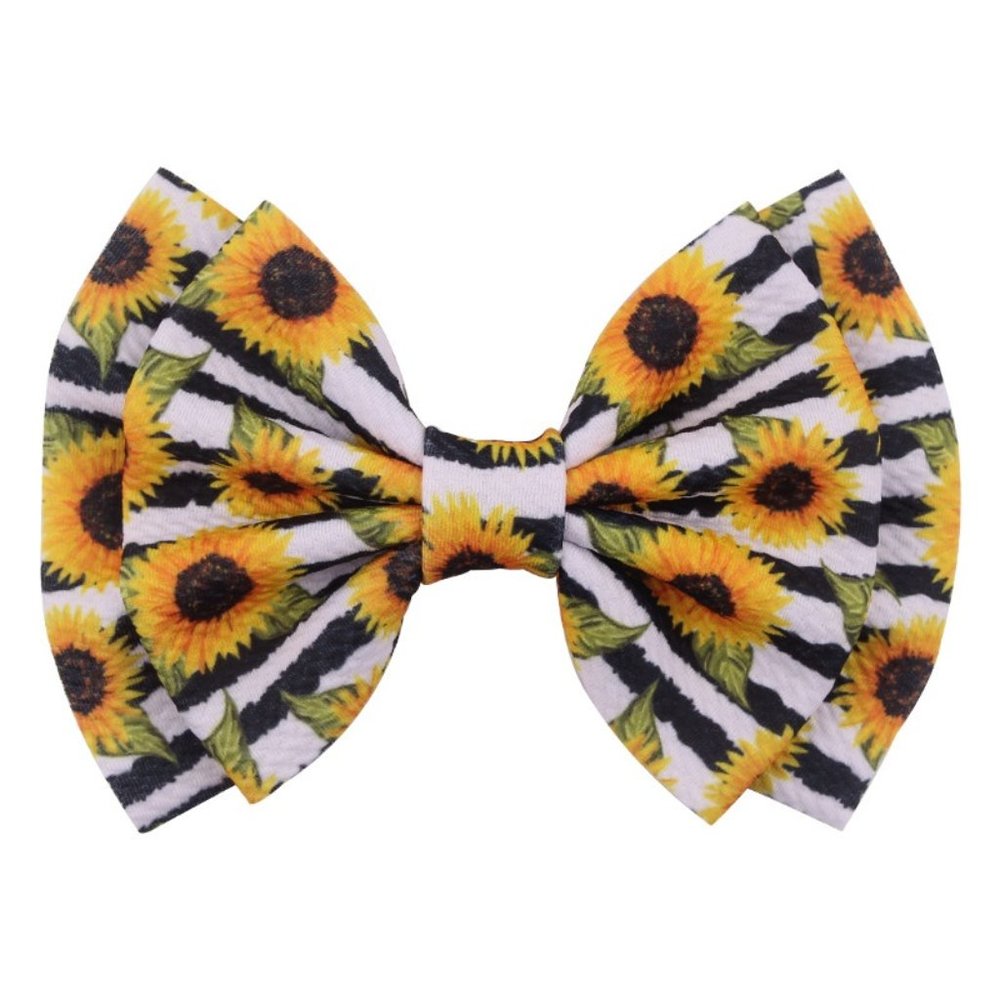 Sunflower Girls Hair Bow Clip 6 Inches